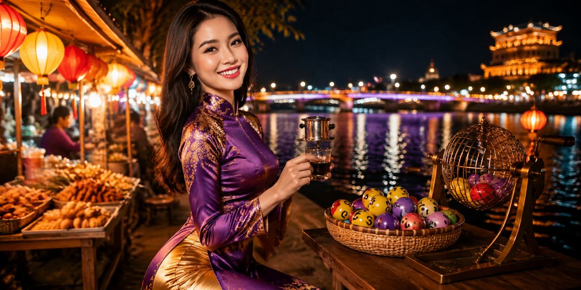 Người dùng tại Huế ngồi cà phê tra cứu thông tin xổ số và cá cược trên điện thoại